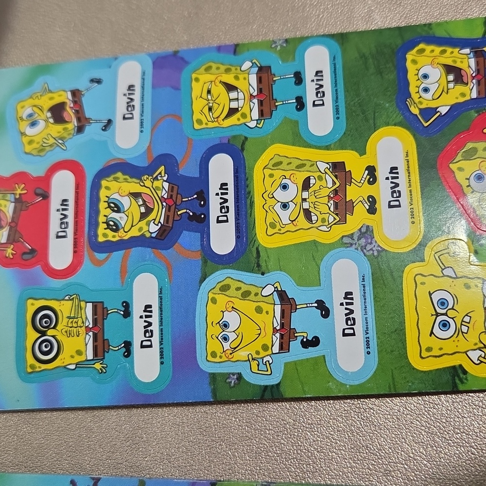 DEVIN-SpongeBob SquarePants Personalized Stickers - Picture 3 of 4